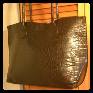 *PRE LOVED* Black Faux Croc Bag